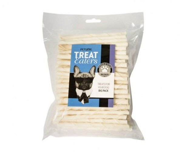 Petcare  - Treateaters twisted sticks white 500g ca 100stk hundetyggepind - Hundegodbidder