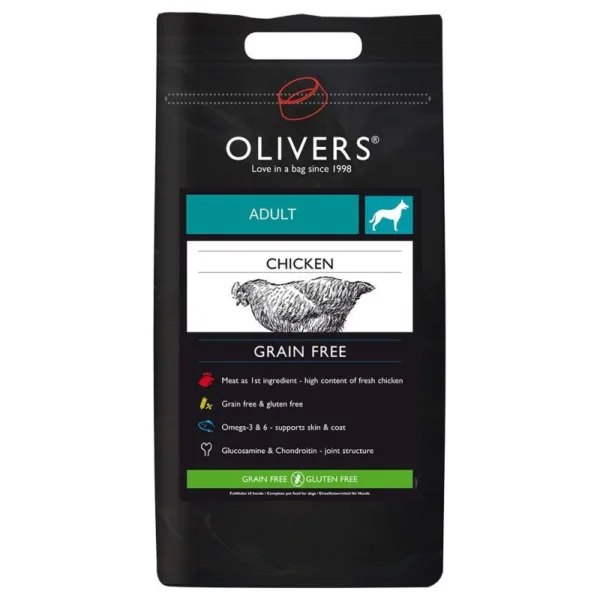 Olivers Adult Chicken Small Breed Grain Free, 12 kg